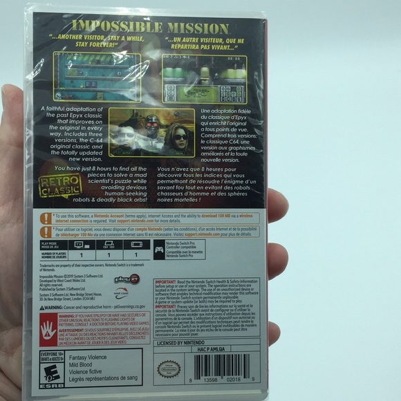 2 Nintendo Switch Rally Racers and Mission Impossible New Sealed - Picture 9 of 12